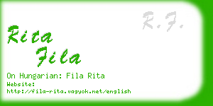 rita fila business card